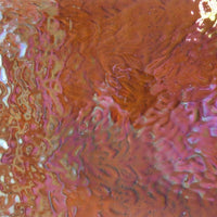 Lastra di vetro ambra iridescente martellata