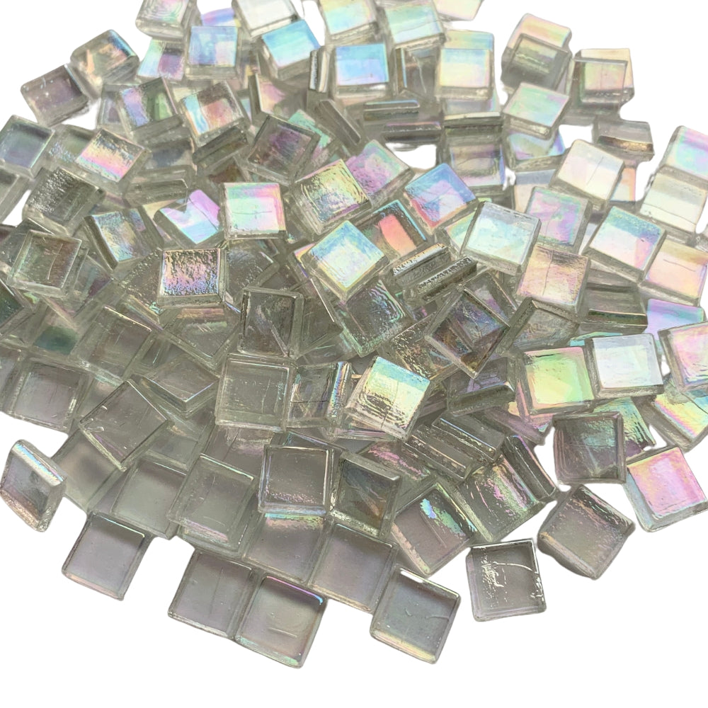 Glasmozaiek Transparant 10mm Parelwit
