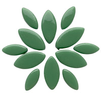 Mosaiksteinen Elipsenform Glas Wiesengrün