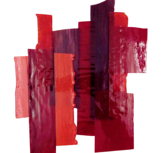 Frammenti di vetro XL Rosso fuoco