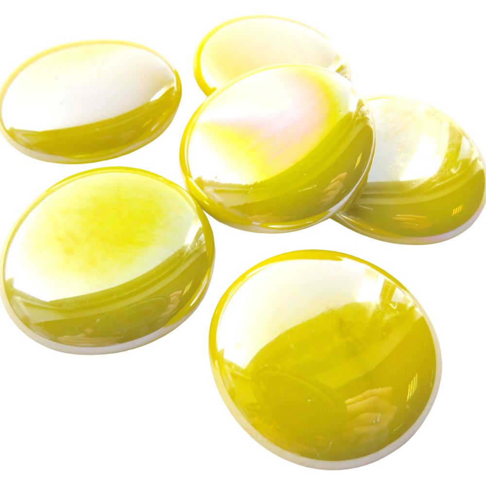 Gocce di vetro XL 30-36mm Opale Giallo