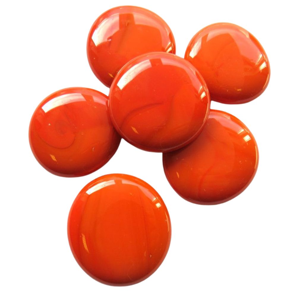 Kropelki szklane XL 30-36mm pomarańczowe