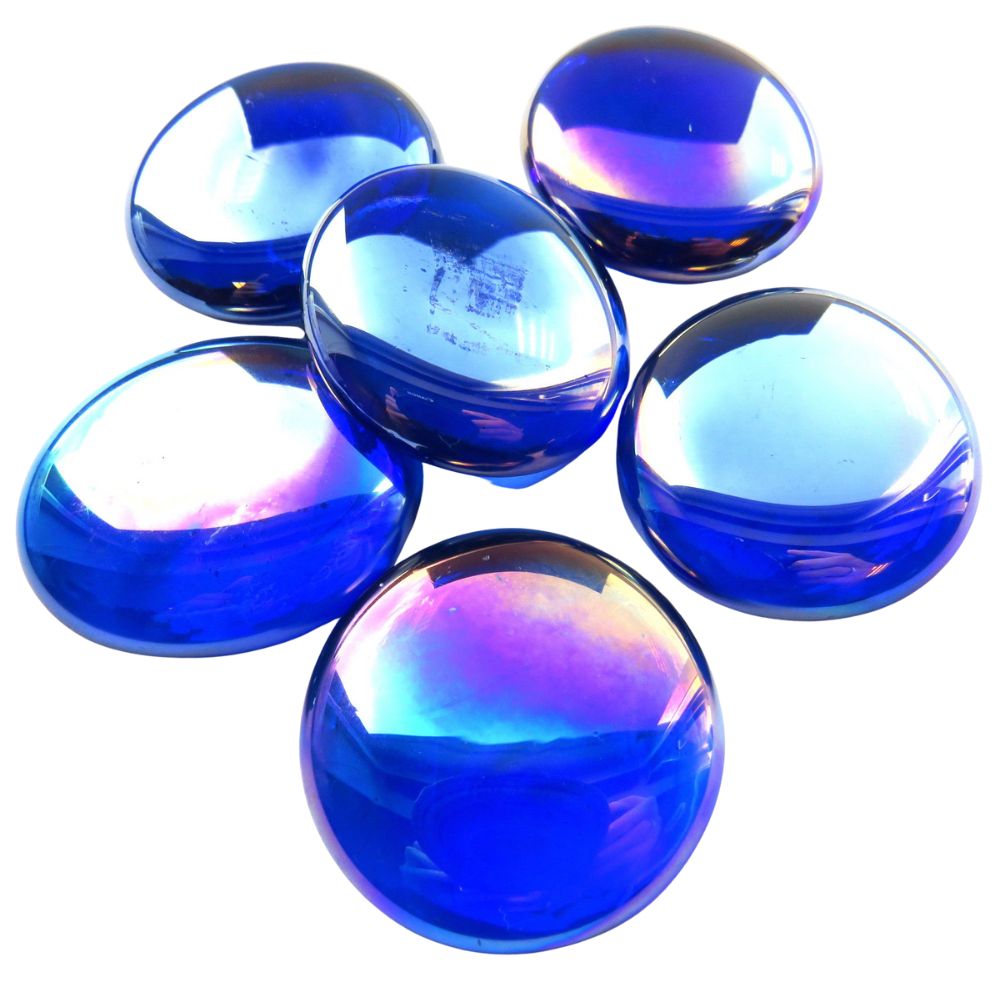 Gemas de Vidrio XL 30-36mm Azul Diamante