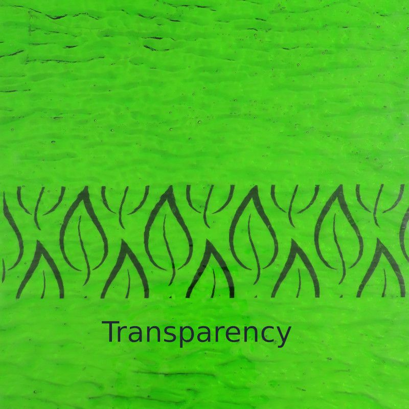 Plaque de Verre Clair Vert Acide Ondulé