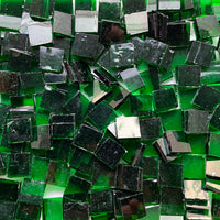 Loose 15 mm Tiffany Glacier glass tiles in Emerald