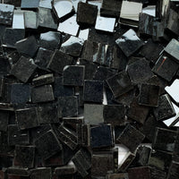 Loose 15 mm Tiffany Glacier glass tiles in Slate