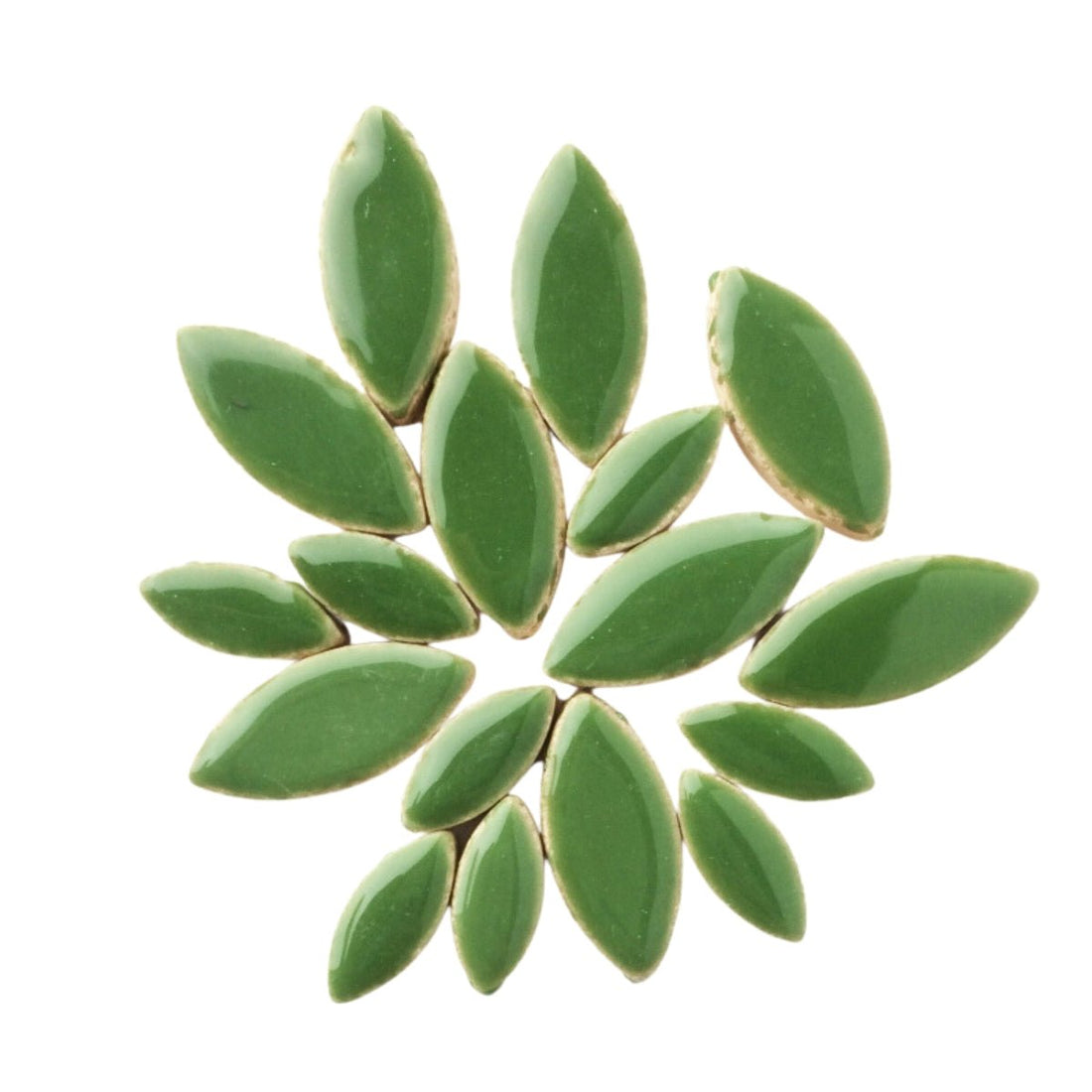 Verre Mosaique - glass mosaic -Glasmosaik-glasmozaïek-Bloemblaadjes Eucalyptus - mosaicshop