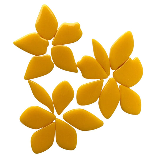 Pétalos de Vidrio Amarillo Cálido