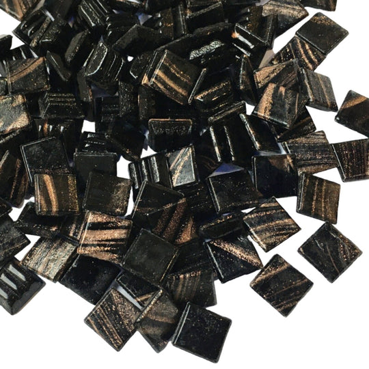 Glasmozaiek met Goud Dooradert 10mm Hermatiet