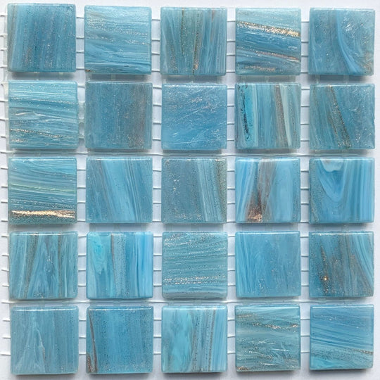 Mosaico di vetro con oro venato 20mm Nuvola dorata