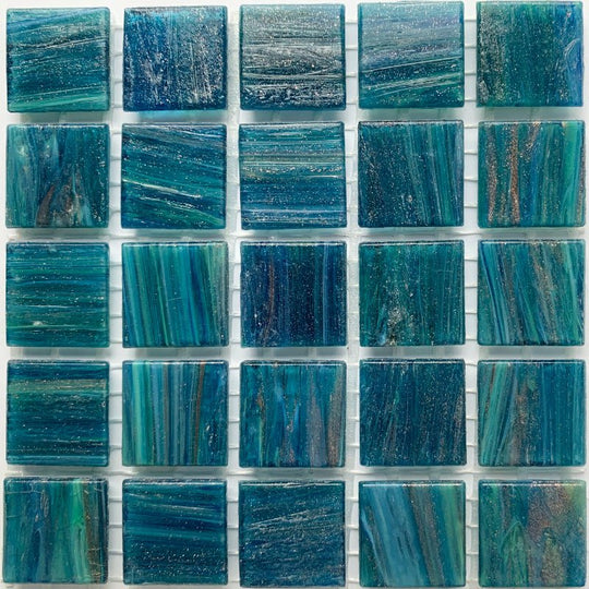 Mosaico di vetro con oro venato 20mm Paradijs