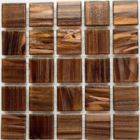 Mosaico di vetro con oro intrecciato 20mm Occhio di tigre