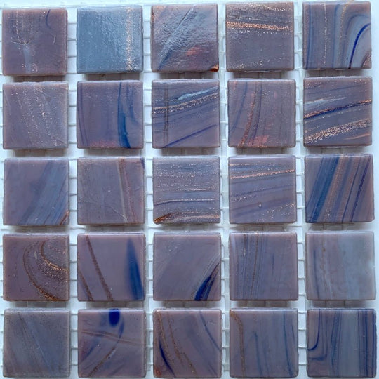 Mosaico di vetro con oro venato 20mm Ultraviolet