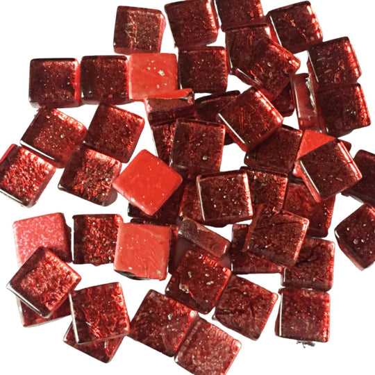 Mosaico de Vidrio Espejo 10mm Frambuesa