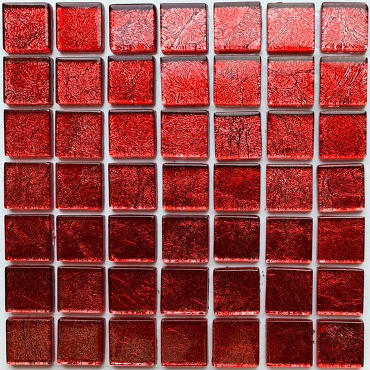 Mosaico de Vidrio Espejo 20mm Frambuesa