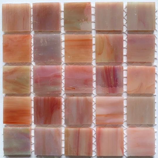 Vetro mosaico Tiffany Glacier 20mm Corallo