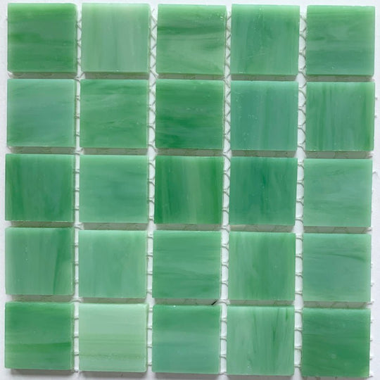 Mosaico di vetro Tiffany Glacier 20mm verde muschio