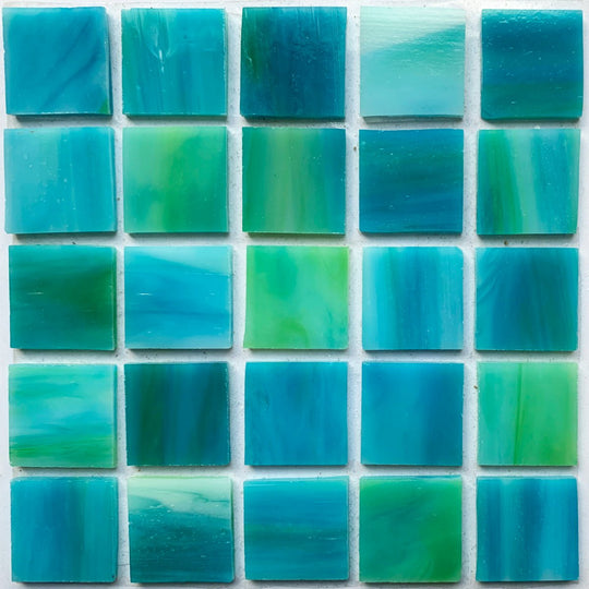 Vetro mosaico Tiffany Glacier 20mm Verde mare