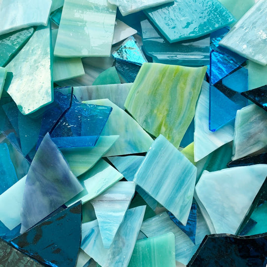 Frammenti di vetro Blu Mare