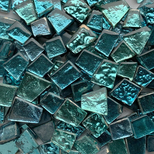 Piastrella di vetro con specchio mix acqua