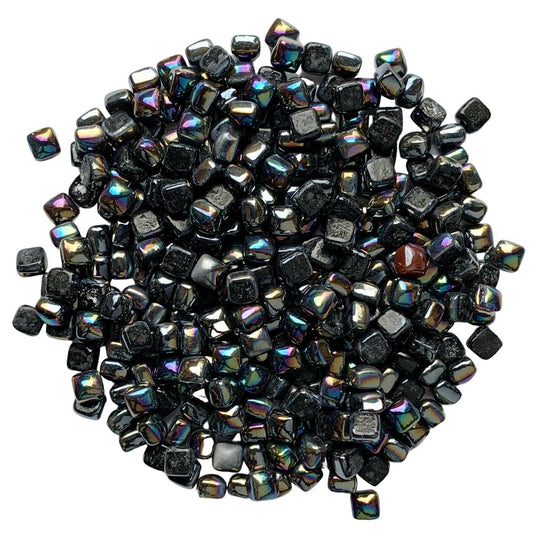 Micro Mosaico di Vetro 4,8mm Madreperla Nero