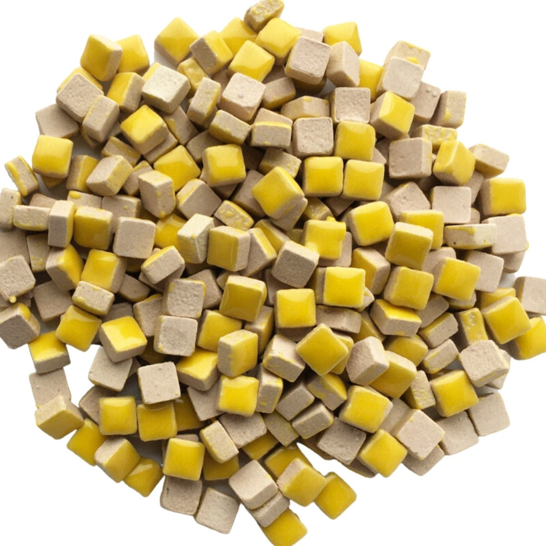 Verre Mosaique - glass mosaic -Glasmosaik-glasmozaïek-Micro Keramiek 5mm Citroen - mosaicshop