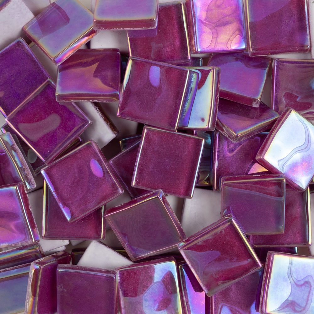 Crystal Bølget Iriserende 20mm Fuchsia