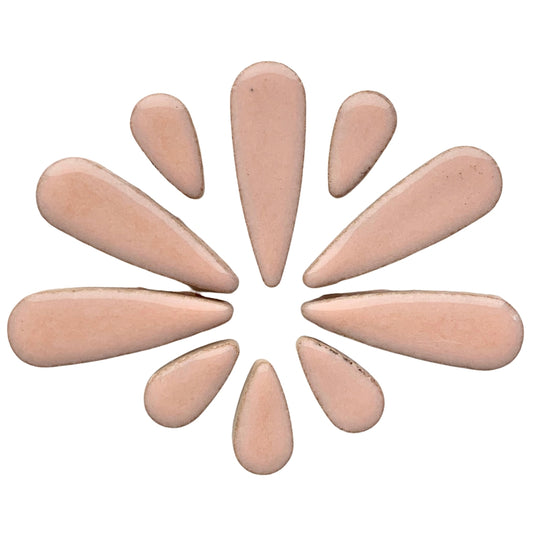 Ceramic Teardrops  Pale Pink