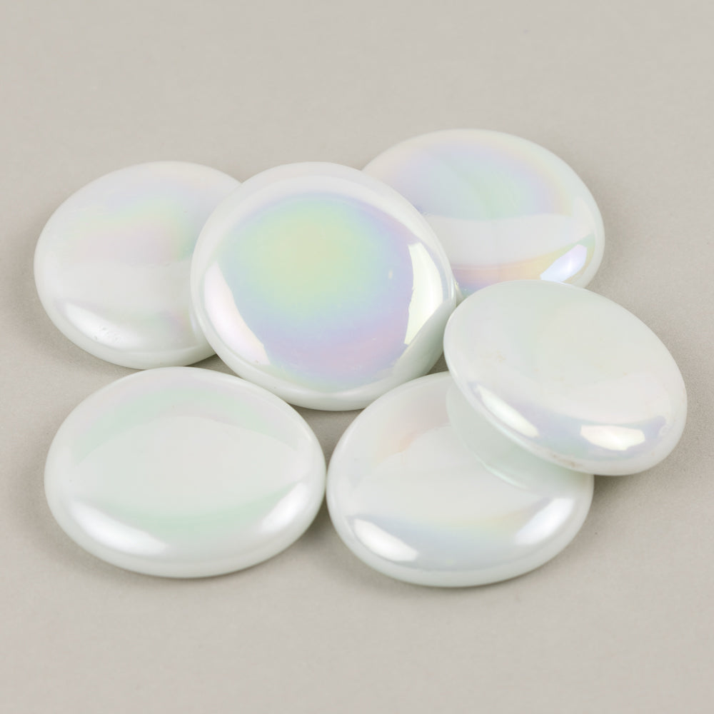 Gocce di vetro XL 30-36mm Bianco Opale