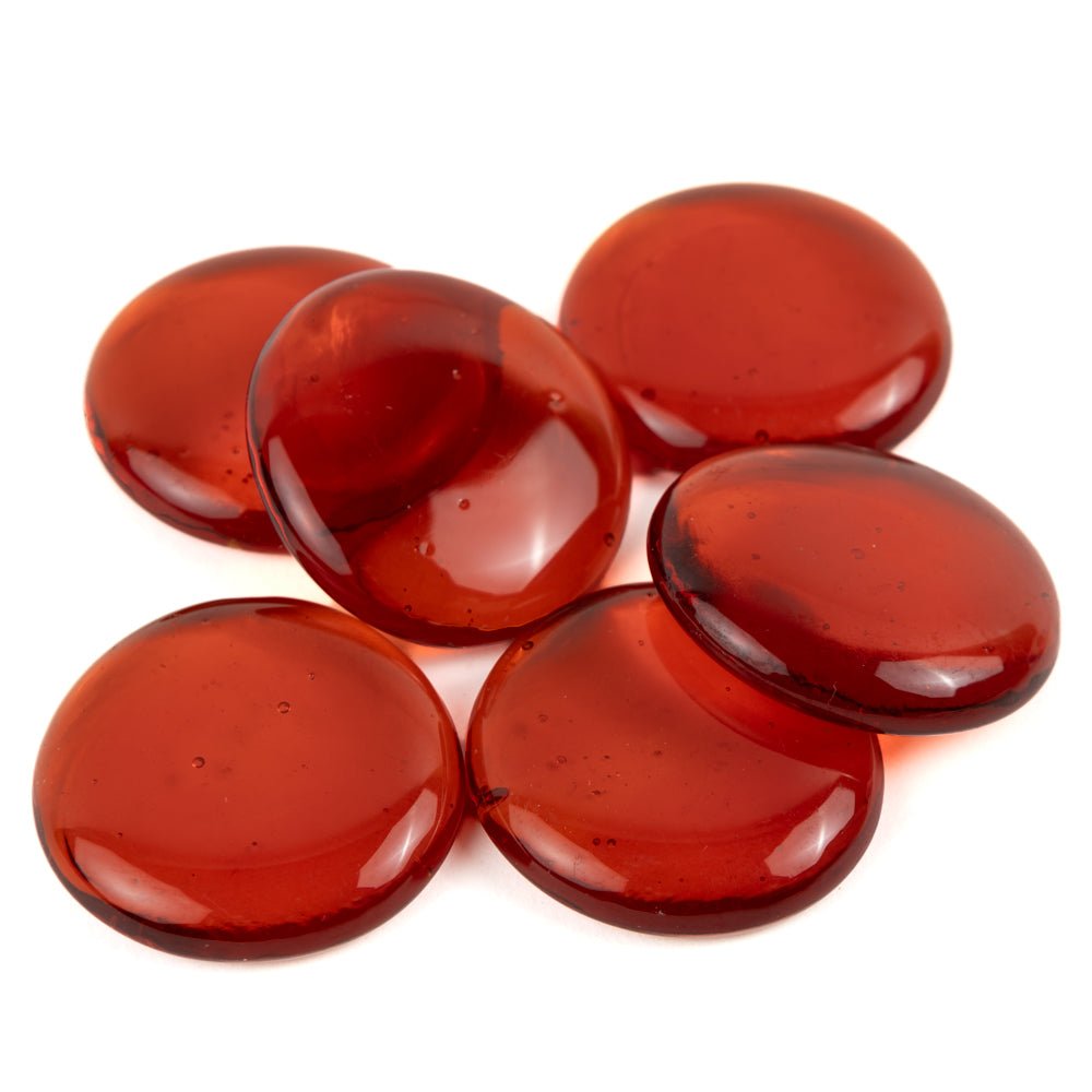 Billes de Verre XL 30-36mm  Orange Cristal