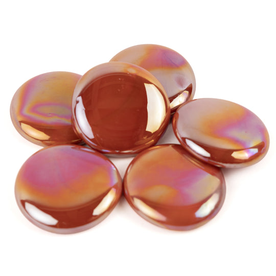 Gotas de Vidro XL 30-36mm Laranja Opala