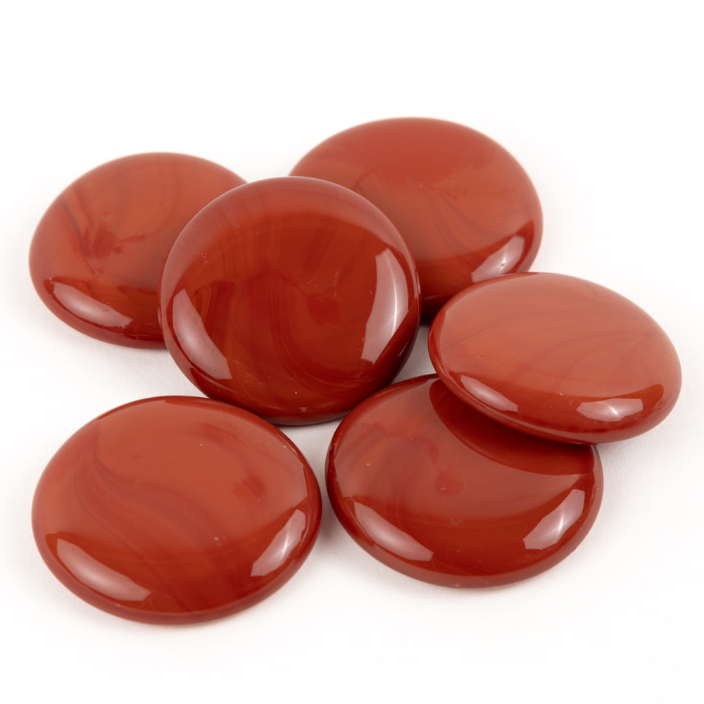 Glasdruppels XL  30-36mm Rood