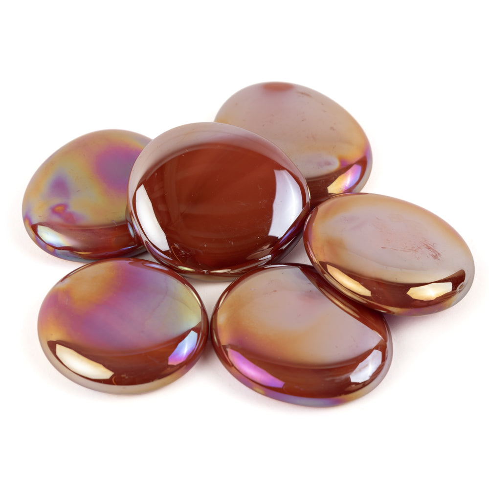 Glasdruppels XL  30-36mm Opaalrood