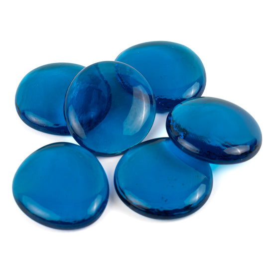 Gotas de Vidro XL 30-36mm Cristal Turquesa