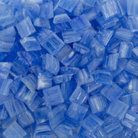 Mosaico di vetro con venature dorate 10mm Blu Gioiello