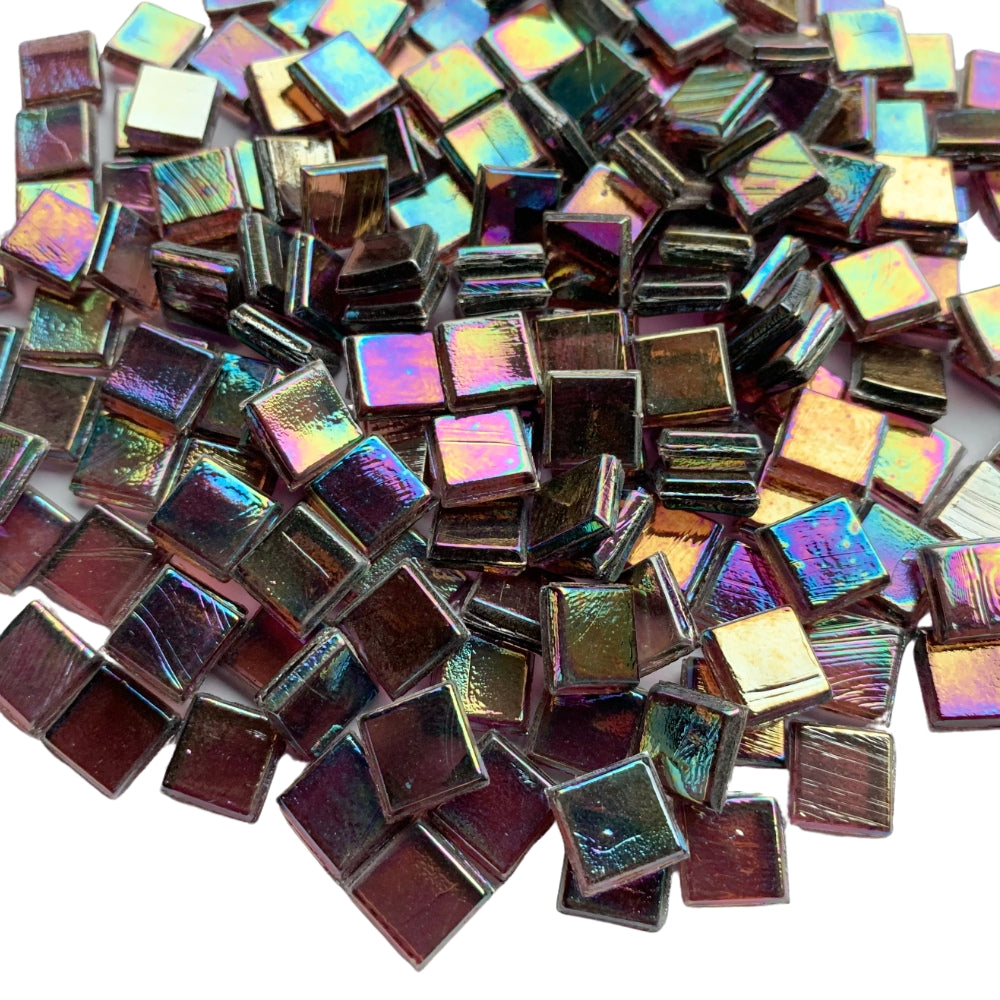 Mosaico di vetro trasparente 10mm Purpurite