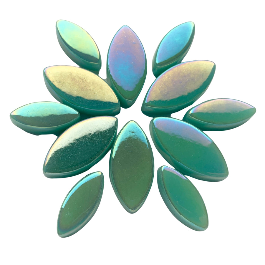 Pétales Ottoman Nacré Cyan Clair