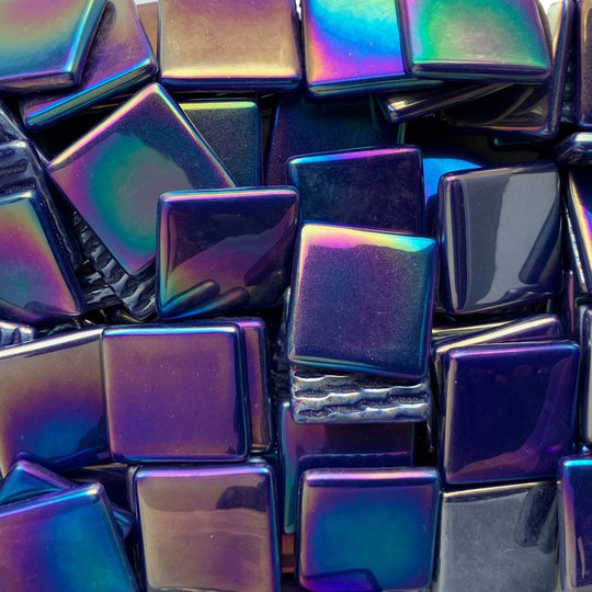 Pâte de Verre Perleťová 25 mm Královská modř