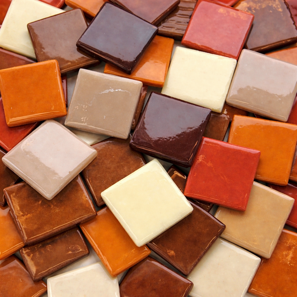 Pâte de Verre 25mm  hnědá béžová směs