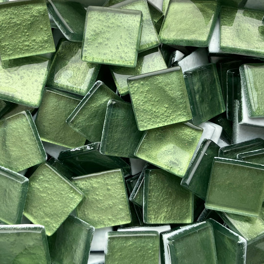 Pâte De Verre Cristal Ondulé 20mm Baie de Kiwi