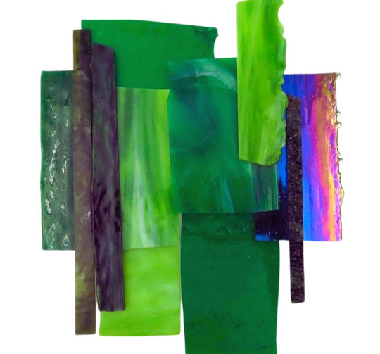 Frammenti di vetro XL Verde