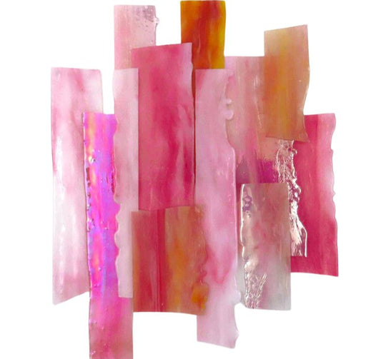 Frammenti di vetro XL Rosa