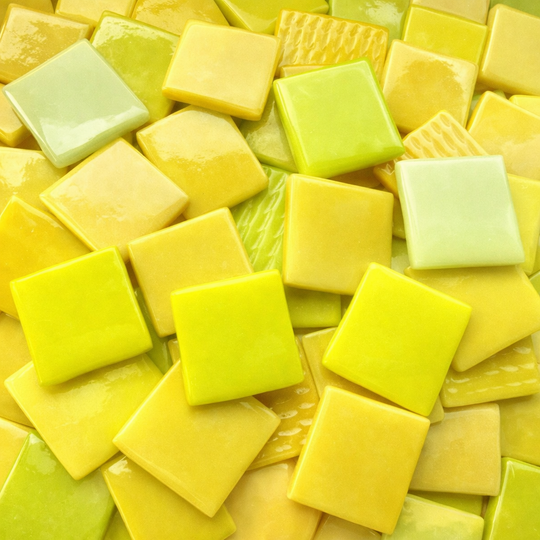 Pâte de Verre  25 mm żółty mix