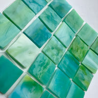 Mosaico di vetro Tiffany Glacier 20mm Pesce Pappagallo
