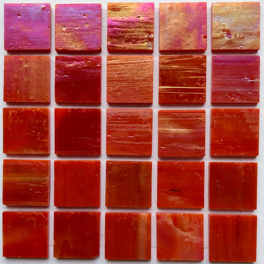 Skleněná mozaika Tiffany Glacier 20mm Dýně Iriserující