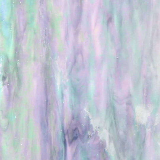 Lastra di vetro grigio rosa iridescente