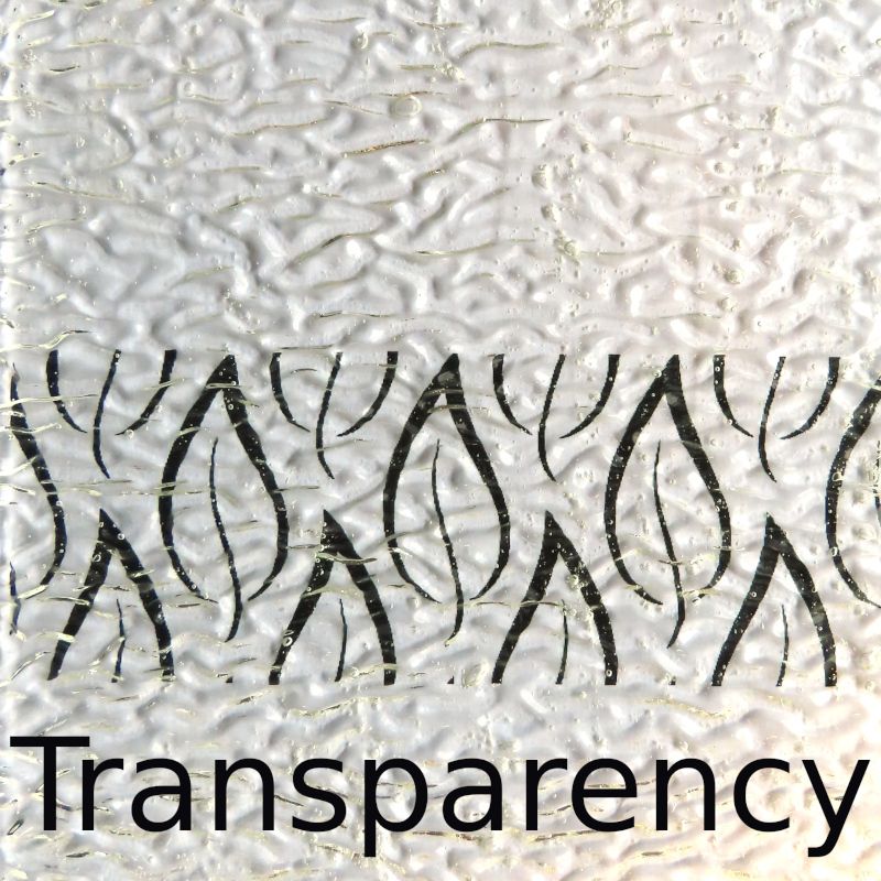 Glasplatte Kristallklar Wellig