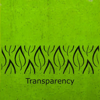 Plaque de verre vert citron néon texturée