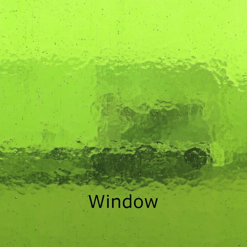 Plaque de verre vert citron néon texturée
