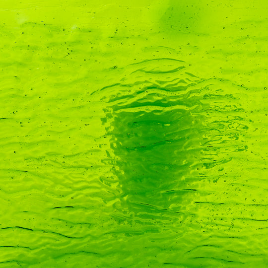 Placa de Vidro Verde Ácido Viva Ondulada
